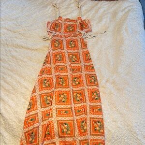 Orange Patterned Sundress